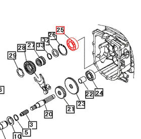 Mahindra Tractor Transmission Bearing 35741264000 Mahindra Direct Parts