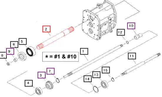Mahindra Tractor Transmission Drive Shaft 19641216000 Mahindra Direct Parts