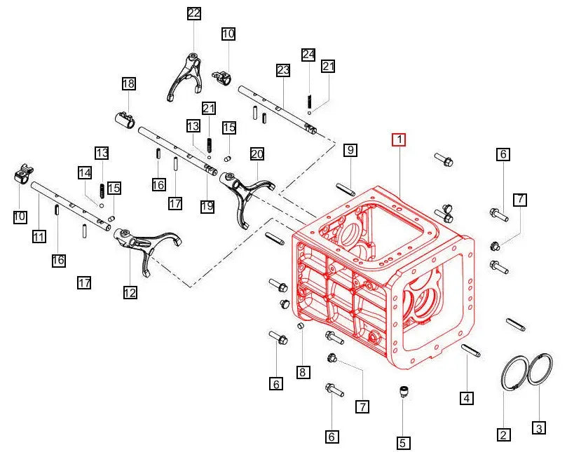 Mahindra Tractor Transmission Housing 006509722U2 Mahindra