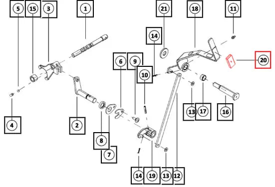 Mahindra Tractor Tube Plastic Range Lever 006528099N01 Mahindra Direct Parts