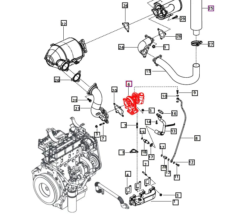 Mahindra Tractor Turbocharger 006013009H1 Mahindra