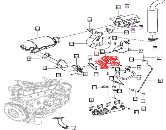 Mahindra Tractor Turbocharger 006013046H1 Mahindra