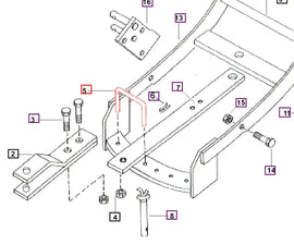 Mahindra Tractor U-Clamp Pin for Drawbar 003071789R3 Mahindra Direct Parts