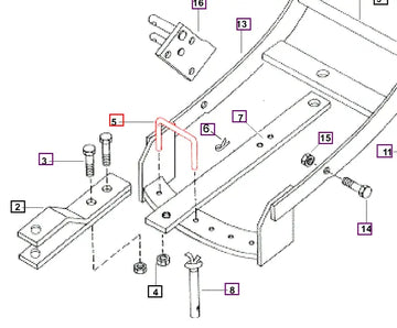 Mahindra Tractor U-Clamp Pin for Drawbar 003071789R3 Mahindra Direct Parts