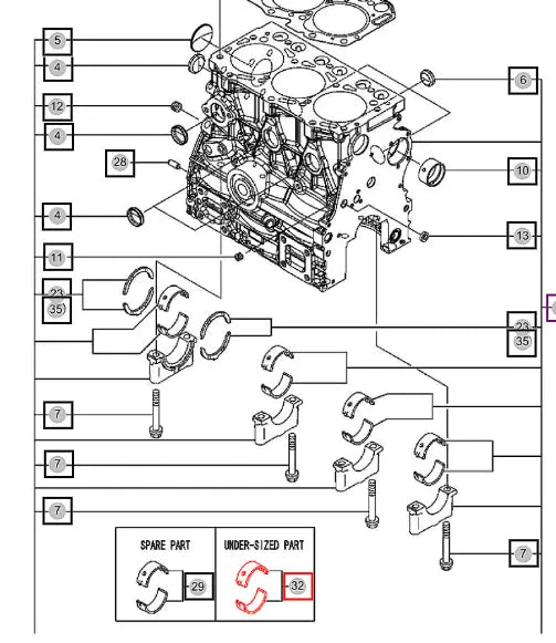 Mahindra Tractor Under Size Crankcase Bearing 719717-02911 Mahindra Direct Parts