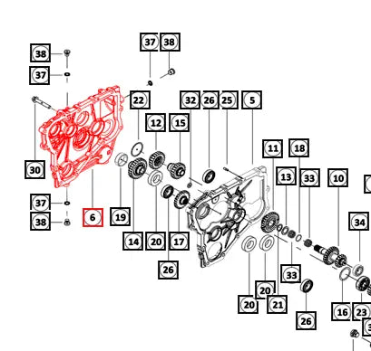 Mahindra Tractor Updated Transmission Cover with Gasket and O-Ring Mahindra Direct Parts