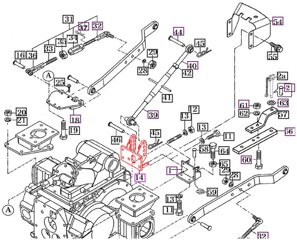 Mahindra Tractor Upper 3 Point Mount 13603172000GB Mahindra Direct Parts