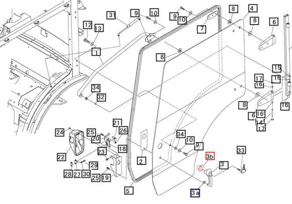 Mahindra Tractor Upper Door handle Seat 10446065200 Mahindra
