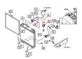 Mahindra Tractor Upper Radiator Hose 10380416000 Mahindra