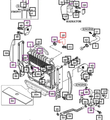 Mahindra Tractor Upper Radiator Hose 12301040010 Mahindra Direct Parts