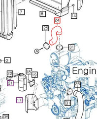 (Limited Availability) Mahindra Tractor Upper Radiator Hose 12621040120