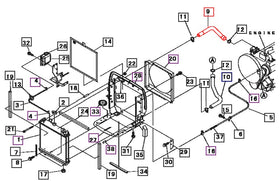 Mahindra Tractor Upper Radiator Hose 19570417000 Mahindra