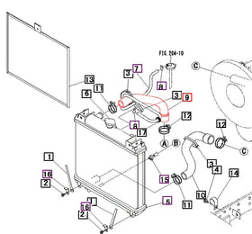 Mahindra Tractor Upper Radiator Hose 19580421000 Mahindra Direct Parts