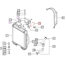 Mahindra Tractor Upper Radiator Hose E006015713D1