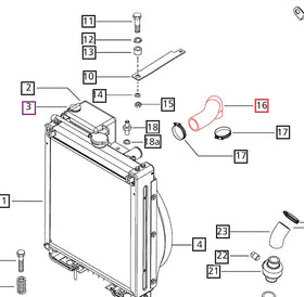 Mahindra Tractor Upper Radiator Hose E006015868B2 Mahindra Direct Parts