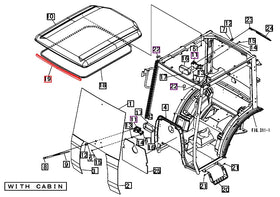 Mahindra Tractor Upper Windshield Rubber Seal 10446053000 Mahindra