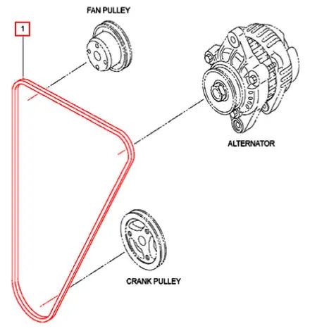 Mahindra Tractor V Belt Md041 704 006053109N01 Mahindra Direct Parts