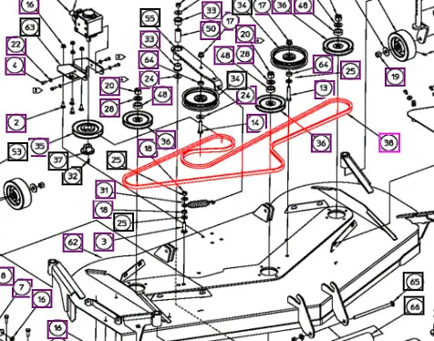 Mahindra Tractor V-belt (mower Blade) AME12766 Mahindra Direct Parts