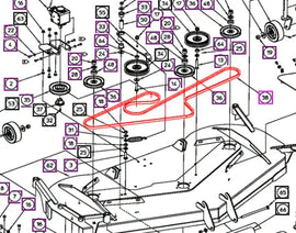 Mahindra Tractor V-belt (mower Blade) AME12766 Mahindra Direct Parts