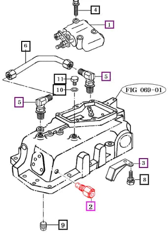 Mahindra Tractor Valve Assy . Relief 17680070000 Mahindra Direct Parts