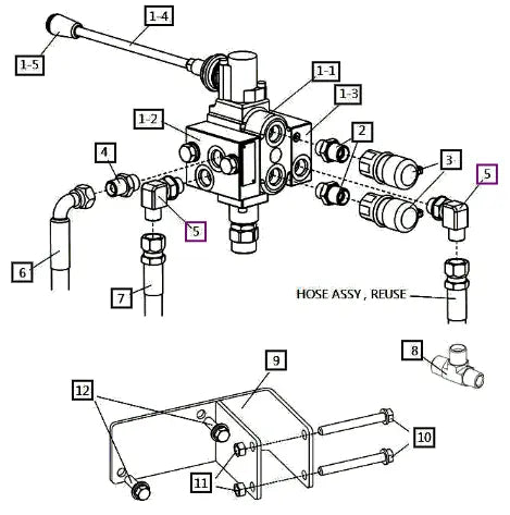 Mahindra Tractor Valve Assy, Aux 11105405100 Mahindra Direct Parts