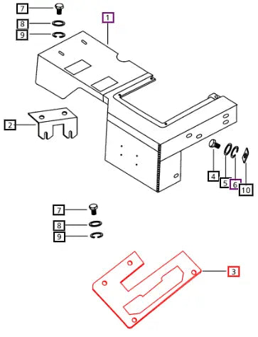 Mahindra Tractor Vtu Cover Plate With Auxiliary Valve Lever Cutout 007531302B91 Mahindra Direct Parts