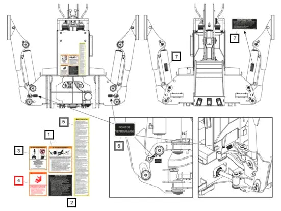 Mahindra Tractor Warn Decal Crush In Bh Fr M M 60098309ALO Mahindra Direct Parts