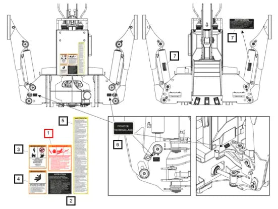 Mahindra Tractor Warn Decal Hi Press Bh Fr M M 60098304ALO Mahindra Direct Parts