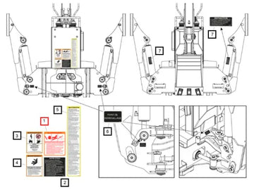 Mahindra Tractor Warn Decal Hi Press Bh Fr M M 60098304ALO Mahindra Direct Parts