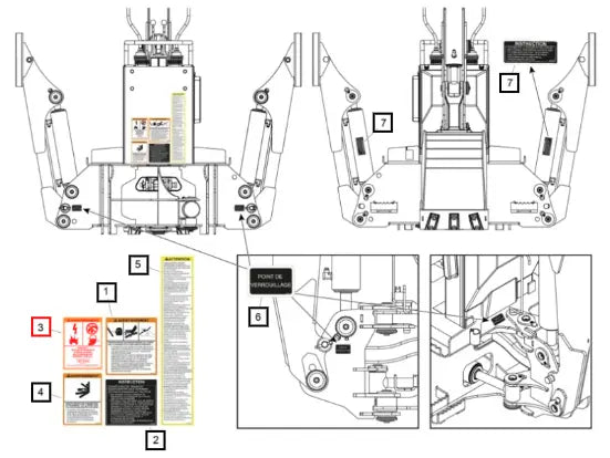 Mahindra Tractor Warn Decal Undergro Bh Fr M M 60098310ALO Mahindra Direct Parts