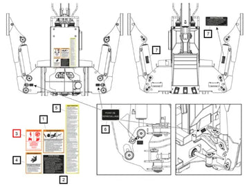 Mahindra Tractor Warn Decal Undergro Bh Fr M M 60098310ALO Mahindra Direct Parts