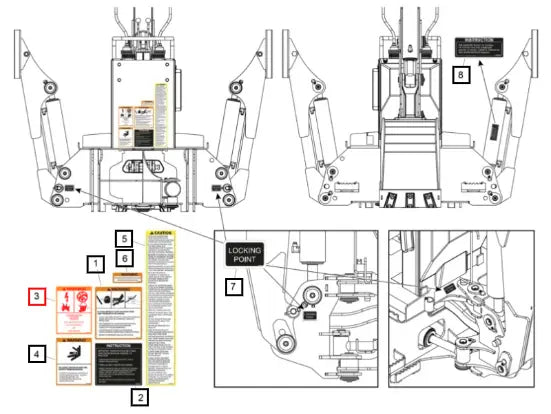 Mahindra Tractor Warning Decal 60088661ALO Mahindra Direct Parts