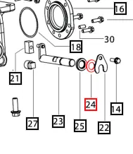 Mahindra Tractor Washer - Sealing Drop Box 000016321P04 Mahindra Direct Parts