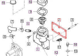 Mahindra Tractor Water Flange Gasket E5700-72922 Mahindra Direct Parts