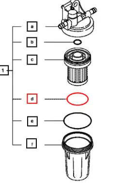Mahindra Tractor Water In Fuel Float Ring 006054319K01 Mahindra Direct Parts