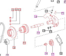 Mahindra Tractor Water Pump 006003265A96 Mahindra Direct Parts