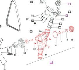 Mahindra Tractor Water Pump 006004367F93 Mahindra Direct Parts