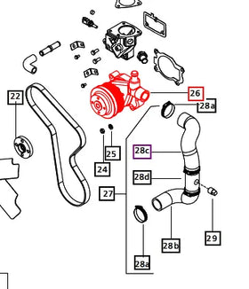 Mahindra Tractor Water Pump 006016037D91 Mahindra Direct Parts