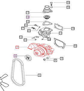 Mahindra Tractor Water Pump 006016788B91 Mahindra Direct Parts