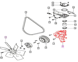 Mahindra Tractor Water Pump 006025604H91 Mahindra Direct Parts