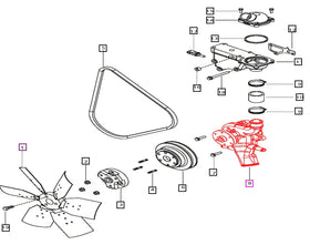 Mahindra Tractor Water Pump 006025604H91 Mahindra Direct Parts