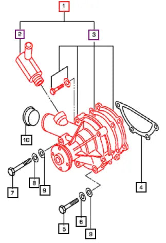 Mahindra Tractor Water Pump 006053013N91 Mahindra Direct Parts