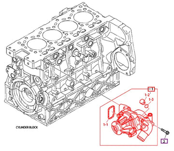 Mahindra Tractor Water Pump Assembly 400921-00321 Mahindra Direct Parts