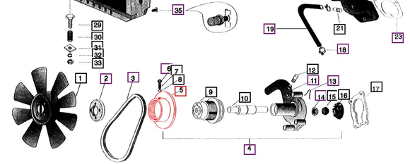 Mahindra Tractor Water Pump Flange 000703825R21 Mahindra Direct Parts
