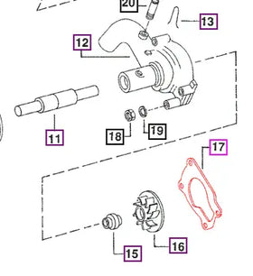 Mahindra Tractor Water Pump Gasket 001233546R1 Mahindra Direct Parts