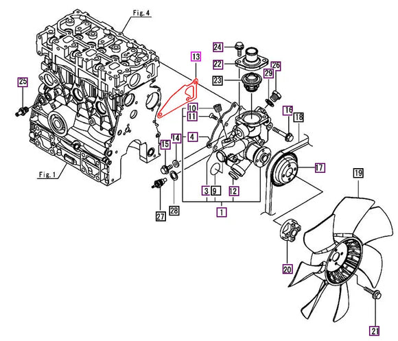 Mahindra Tractor Water Pump Gasket 11951542020 Mahindra Direct Parts