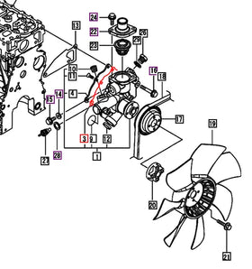 Mahindra Tractor Water Pump Gasket 119717-42031 Mahindra Direct Parts