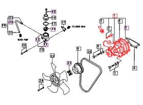Mahindra Tractor Water Pump MM409303 Mahindra