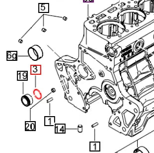 Mahindra Tractor Water Pump Sleeve O-Ring 006016824V1 Mahindra Direct Parts