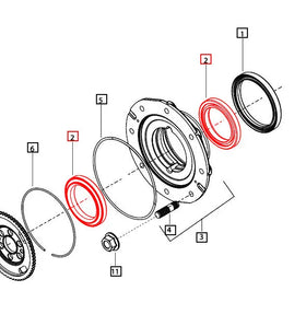 Mahindra Tractor Wheel Hub Bearing 45180 006523120U01 Mahindra Direct Parts